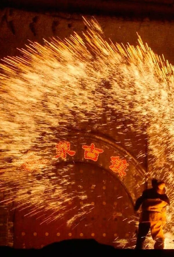 Dazzling Poor Man’s Fireworks in a Chinese Steel City